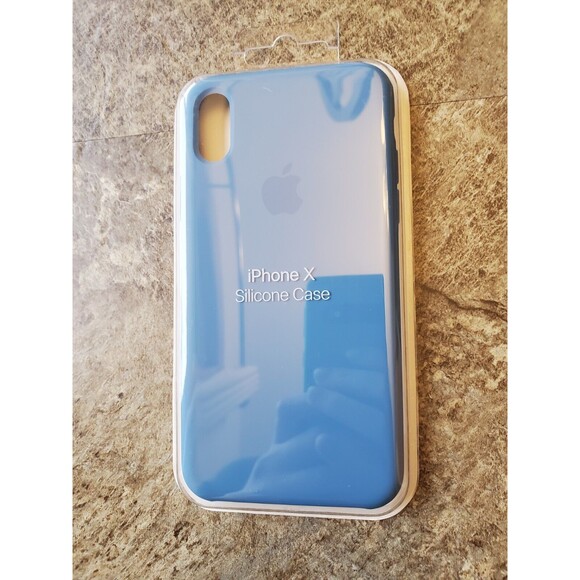 Apple Iphone X Silicone Case Denim Blue - Picture 1 of 2